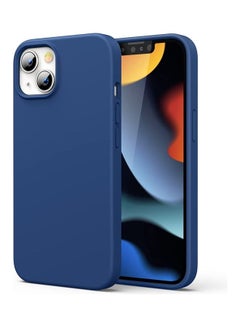 Buy Silicone Protective Case For iPhone 13 6.1 inch Navy Blue in UAE