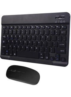 Buy Tablet Wireless Keyboard and Mouse Combo Ultra-slim Design Black in Saudi Arabia