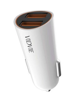 Buy 2.4A Fast Car Charger With Type-C Cable White in Egypt