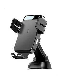 Buy Wireless Charger and Dashboard Car Holder Black in Egypt