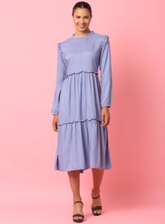 Buy Casual Stylish Dress Blue in Saudi Arabia