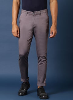 Buy Slim Fit Pants Grey in UAE