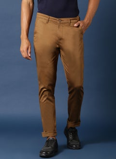 Buy Slim Fit Pants Brown in UAE