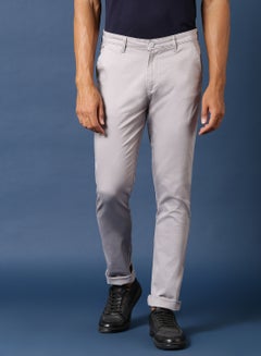 Buy Slim Fit Pants Light Grey in UAE