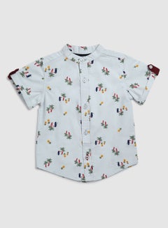 Buy Baby Boys Collared Neck Short Sleeve Shirt Multicolour in Saudi Arabia