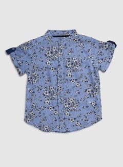 Buy Baby Boys Collared Neck Short Sleeve Shirt Multicolour in UAE