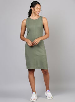 Buy Stylish Knee Length Dress Green in Saudi Arabia