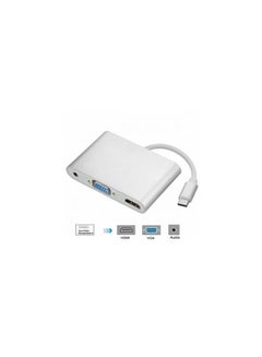 اشتري Adapters Type-C To Hdmi / Vga / Audio White في مصر