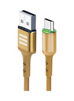 Buy USB Cable With Micro USB Port Gold in Saudi Arabia