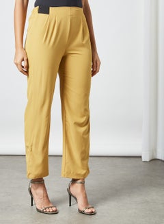 Buy 4-Way Stretch Modest Pants Yellow in UAE