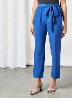 Buy Modest Pants With Tie Around Blue in Saudi Arabia