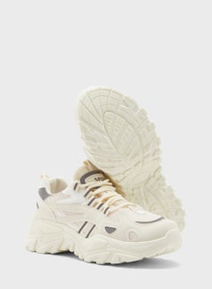 اشتري Chunky Sporty Low Top Sneakers White/Grey في السعودية