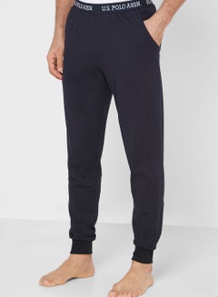 Buy Logo Band Joggers Navy in UAE