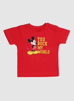 Buy Baby Boys Round Neck Short Sleeve T-Shirt Red in Saudi Arabia