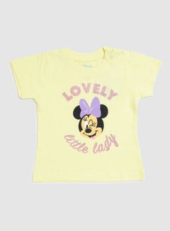 Buy Disney Printed T-Shirt Light Yellow in Saudi Arabia