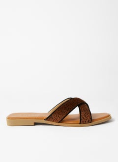 Buy Stylish Fashionable Flat Sandals Brown in UAE