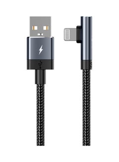 Buy Elbow USB-A To Lightning Fast Charging Cable Grey in UAE