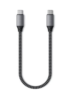 Buy USB-C To USB-C Short Cable 25cm Grey in UAE