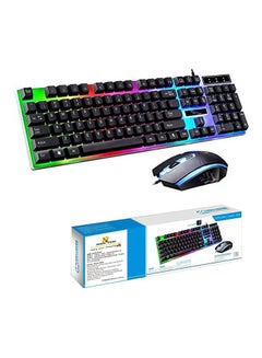 Buy Flexible Polychromatic LED Backlit USB Wired Gaming Keyboard Mouse Set in UAE