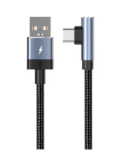 Buy 5A Elbow USB A to Type-C Fast Charging Cable Black in UAE