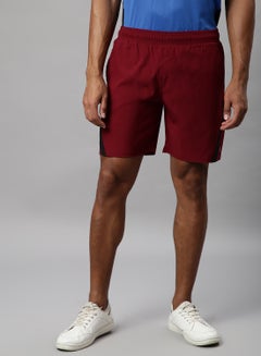 Buy Essential Sports Drawstring Shorts Maroon in UAE