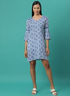 Buy Printed Mini Dress Multicolour in Saudi Arabia