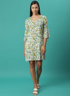 Buy Printed Mini Dress Multicolour in Saudi Arabia