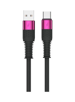 Buy USB A To Type-C Fast Charging Cable Fuchsia in UAE