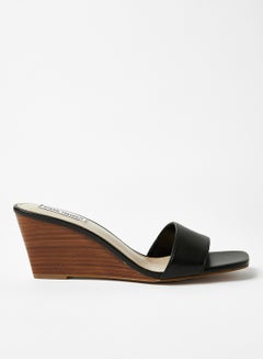 Buy Redah Wedge Heel Sandals Black in Saudi Arabia