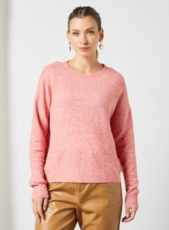 Buy Long Sleeve Sweater Pink in Saudi Arabia