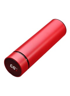 Buy LED Smart Temperature Display Vacuum Thermal Bottle Red in Saudi Arabia
