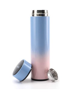 Buy Stainless Steel Vacuum Flask Travel Mug with Smart LCD Touch Screen Multicolour 500ml in UAE