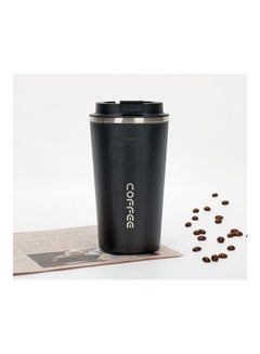 Buy Stainless Steel Coffee Mug with Double Wall Insulation Black in Egypt