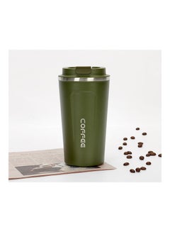 Buy Stainless Steel Coffee Mug with Double Wall Insulation Green in Egypt