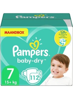 Buy Pack of 112 Baby Dry Size Strong and Stretchy Monthly Nappies in UAE