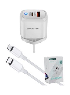 Buy USB Type-C Charger for iPhone 13/12/11 Pro Max X/XR/XS/8/SE 2020/iPad/Samsung S20/Huawei P40/P30 White in Saudi Arabia