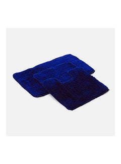 Buy Shaggy Bath Rug Set Dark Blue 50 x 80cm in Egypt