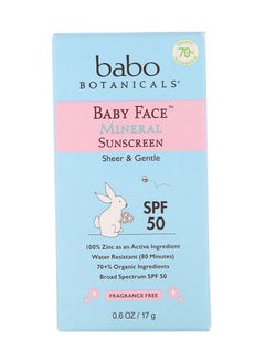 Buy Baby Face Mineral Sunscreen With SPF 50 in UAE