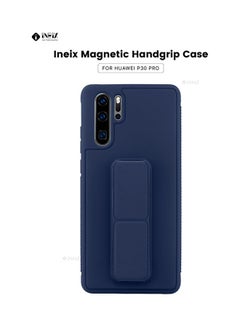 Buy 3-in-1 Magnetic Wrist Strap Hand Grip with Stand Case Cover for Huawei P30 Pro Navy Blue in Saudi Arabia