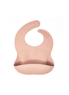 Buy Adjustable Silicone Baby Bib - Pink in UAE