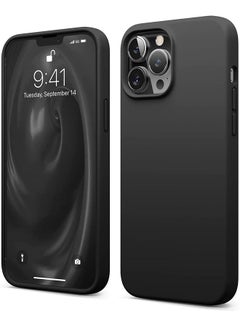 Buy Liquid Silicone Case For Apple iPhone 13 Pro Max Black in UAE