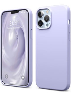Buy Liquid Silicone Case For Apple iPhone 13 Pro Max Purple in UAE