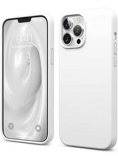 Buy Liquid Silicone Case For Apple iPhone 13 Pro Max White in UAE