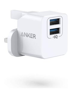 Buy Universal 2.4A Output Powerport Mini Dual Port Super Compact USB Charger White in Saudi Arabia