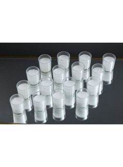 اشتري 16-Piece Glass Candle Set أبيض 5x6x5سم في الامارات