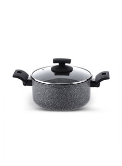 Buy Elementi Natura Casserole With Glass Lid Black 20centimeter in UAE