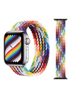 Buy Braided Solo Loop Stretchy Strap Compatible with Apple Watch Band SE 38/40mm iWatch Series 7/6/5/4/3/2/1 Pride Edition Pride Edition in UAE