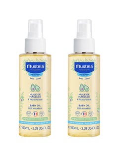 Buy Baby Massage Oil with Avocado Oil, Pack Of 2, 100ml+100ml in UAE