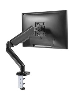 Buy Monitor Desk Mount With Gas Spring Tech And USB Hub Black in UAE