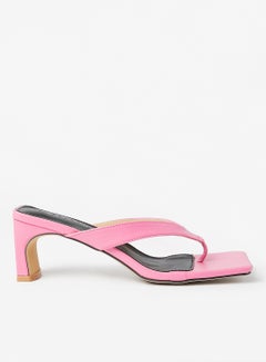 Buy Square Toe Sandals Pink in Saudi Arabia